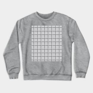 White, Black and Grey Grid Crewneck Sweatshirt